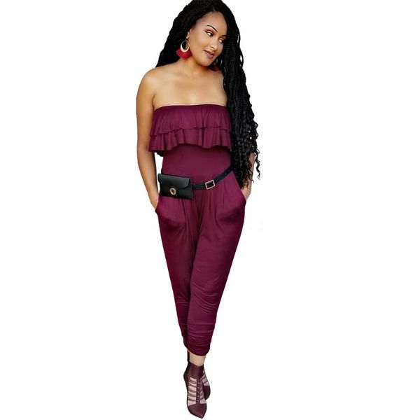 women's jumpsuits & rompers fashion off shoulder womens jumpsuit 2021 arrival solid strapless ruffles loose pockets nightclub wear sexy, Black;white
women's jumpsuits & rompers fashion off shoulder womens jumpsuit 2021 arrival solid strapless ruffles loose pockets nightclub wear sexy, Black;white