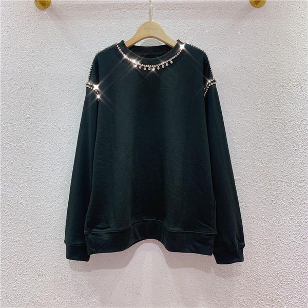 women's hoodies & sweatshirts 2021 spring autumn pullover for women exquisite rhinestone fashion black hoodie female loose all-matchin
women's hoodies & sweatshirts 2021 spring autumn pullover for women exquisite rhinestone fashion black hoodie female loose all-matchin