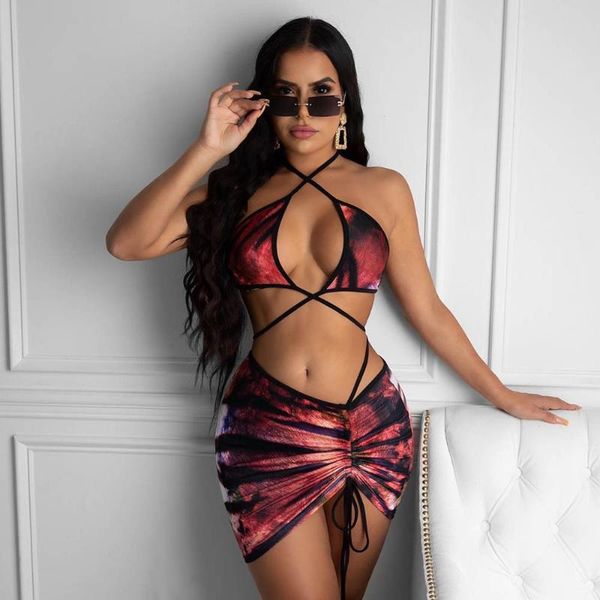 women's swimwear 2021 ladies swimsuit printed solid color bikini three-piece suit tie-dye beach sexy, White;black
women's swimwear 2021 ladies swimsuit printed solid color bikini three-piece suit tie-dye beach sexy, White;black