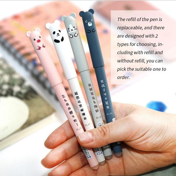 gel pens kawaii erasable pen set cartoon animals refill rod washable handle grip blue black ink stationery
gel pens kawaii erasable pen set cartoon animals refill rod washable handle grip blue black ink stationery
