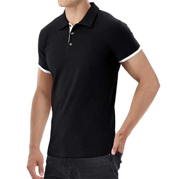 men's polo shirt 2021 short sleeve golf suit t-, White;black 
men's polo shirt 2021 short sleeve golf suit t-, White;black