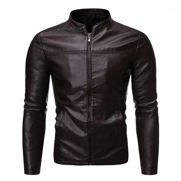 men's jackets mens and coats 2021 fashion trend: stand-up collar motorcycle slimming leather jacket1, Black;brown
men's jackets mens and coats 2021 fashion trend: stand-up collar motorcycle slimming leather jacket1, Black;brown