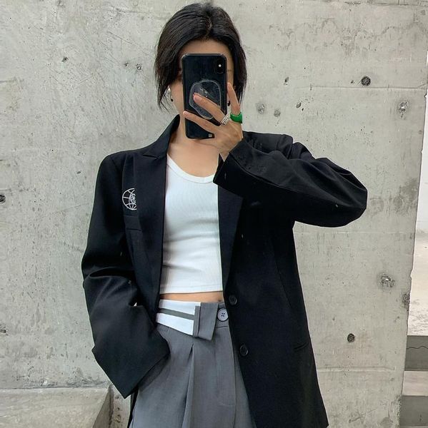 women's suits & blazers women 2021 autumn style retro loose embroidery purple black blouse suit jacket, White;black
women's suits & blazers women 2021 autumn style retro loose embroidery purple black blouse suit jacket, White;black