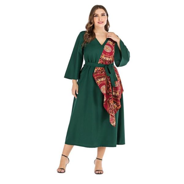 plus size dresses elegant patchwork contrast color dress women v neck full sleeve oversize midi female autumn clothes work wear, Black
plus size dresses elegant patchwork contrast color dress women v neck full sleeve oversize midi female autumn clothes work wear, Black