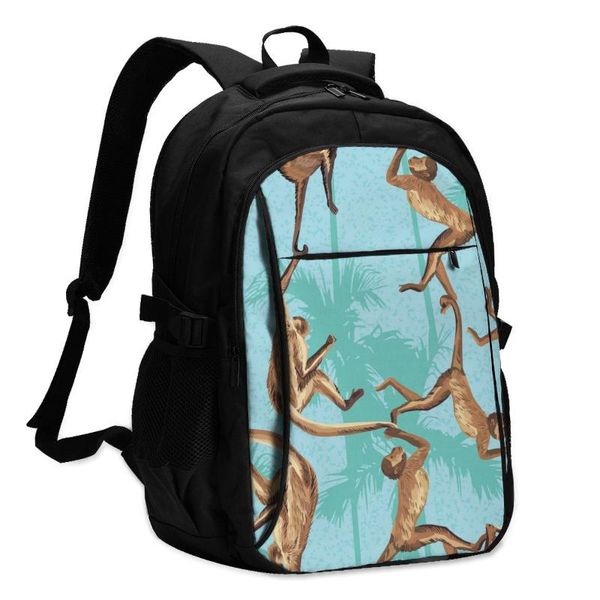 backpack usb boys cycling sports travel versatile fashion monkey with palm trees in the jungle student school
backpack usb boys cycling sports travel versatile fashion monkey with palm trees in the jungle student school