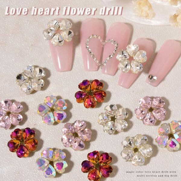 nail art decorations 5pcs colorful ab crystal heart flower rhinestones shiny zircon jewelry ornaments charms manicure, Silver;gold
nail art decorations 5pcs colorful ab crystal heart flower rhinestones shiny zircon jewelry ornaments charms manicure, Silver;gold
