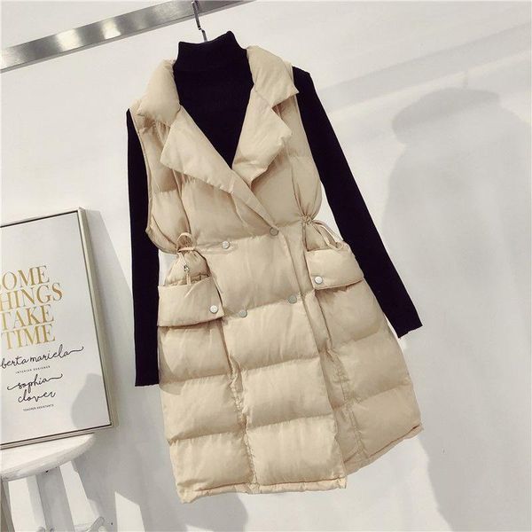 women's vests autumn winter women solid loose vest drawstring stand collar sleeveless jacket padded windproof warm waistcoat x406, Black;white
women's vests autumn winter women solid loose vest drawstring stand collar sleeveless jacket padded windproof warm waistcoat x406, Black;white