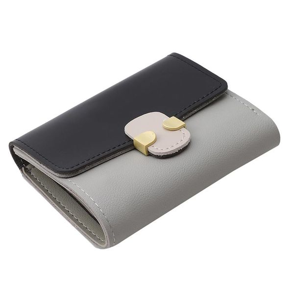 wallets women wallet 2021 pu leather contrast color fashion card package small short cute purse mini female, Red;black
wallets women wallet 2021 pu leather contrast color fashion card package small short cute purse mini female, Red;black