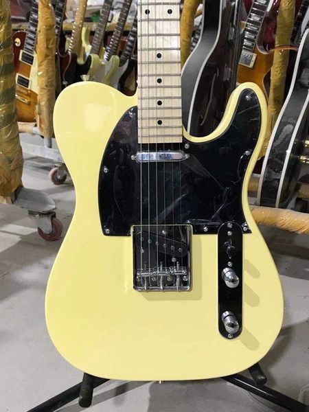 electric guitar cream yellow color maple fingerboard chrome hardware white pickguard high quality
electric guitar cream yellow color maple fingerboard chrome hardware white pickguard high quality