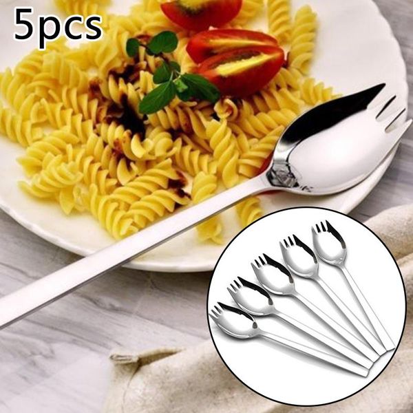 forks 5pcs stainless steel spork soup salad noodle spoon fork cutlery tableware anti-fall corrosion resistant kitchen accessories
forks 5pcs stainless steel spork soup salad noodle spoon fork cutlery tableware anti-fall corrosion resistant kitchen accessories