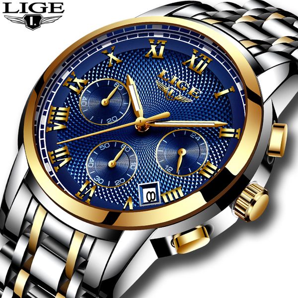 new lige watches men luxury brand chronograph men sports watches waterproof full steel quartz men's watch relogio masculino+, Silver
new lige watches men luxury brand chronograph men sports watches waterproof full steel quartz men's watch relogio masculino+, Silver