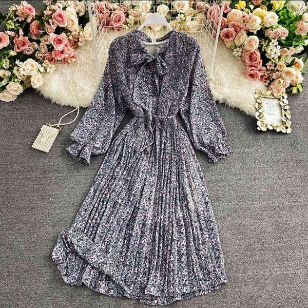dresses elegant floral print long sleeve women 2021 spring summer vintage bow a-line slim pleated chiffon es party vestidos, Black;gray
dresses elegant floral print long sleeve women 2021 spring summer vintage bow a-line slim pleated chiffon es party vestidos, Black;gray