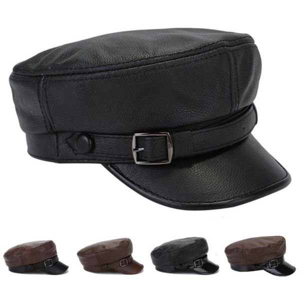 arrival genuine leather hat sheepskin army military hats for men women fashion brand flat cap autumn women's caps wide brim, Blue;gray
arrival genuine leather hat sheepskin army military hats for men women fashion brand flat cap autumn women's caps wide brim, Blue;gray