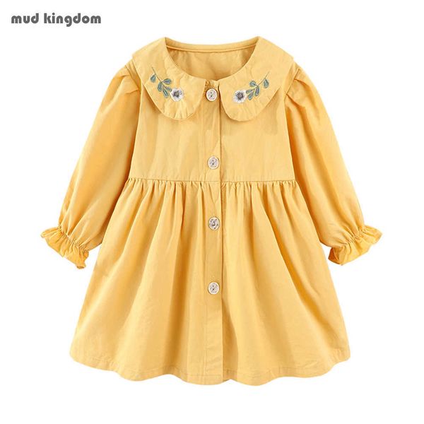 mudkingdom toddler girls dresses button front floral peter pan collar girl spring dress cute ruffle long sleeve kids clothes 210615, Red;yellow
mudkingdom toddler girls dresses button front floral peter pan collar girl spring dress cute ruffle long sleeve kids clothes 210615, Red;yellow