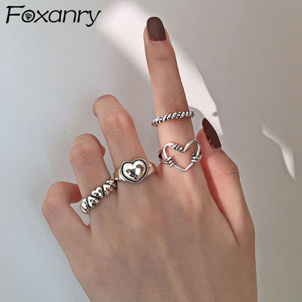 designer rings foxanry vintage punk 925 sterling silver love heart fine jewelry for women couples trendy elegant party accessories gifts, Golden;silver
designer rings foxanry vintage punk 925 sterling silver love heart fine jewelry for women couples trendy elegant party accessories gifts, Golden;silver