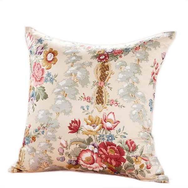 pillow case 100% silk pillowcase floral 2 sides cover zipper throw cushion 
pillow case 100% silk pillowcase floral 2 sides cover zipper throw cushion