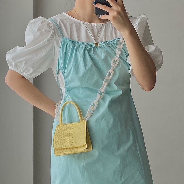 mini portable women handbags bright color pu leather female crossbody bag crocodile pattern ladies acrylic chain shoulder bags l
mini portable women handbags bright color pu leather female crossbody bag crocodile pattern ladies acrylic chain shoulder bags l