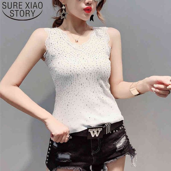 fashion lace patchwork korean women's summer tanks casual v neck sleeveless clothes black white clothing 8632 50 210508
fashion lace patchwork korean women's summer tanks casual v neck sleeveless clothes black white clothing 8632 50 210508