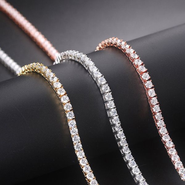 4mm gold silver rose colors bling round cz tennis chain necklaces for men women fashion jewelry
4mm gold silver rose colors bling round cz tennis chain necklaces for men women fashion jewelry