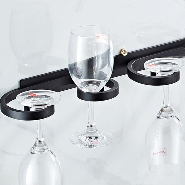 hooks & rails wall-mounted wine glass holder space aluminum creative goblet storage rack bar restaurant household punch-free 
hooks & rails wall-mounted wine glass holder space aluminum creative goblet storage rack bar restaurant household punch-free