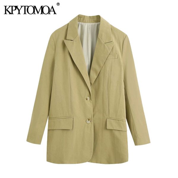 women fashion single breasted loose fitting blazers coat vintage long sleeve pockets female outerwear chic 210416, White;black
women fashion single breasted loose fitting blazers coat vintage long sleeve pockets female outerwear chic 210416, White;black