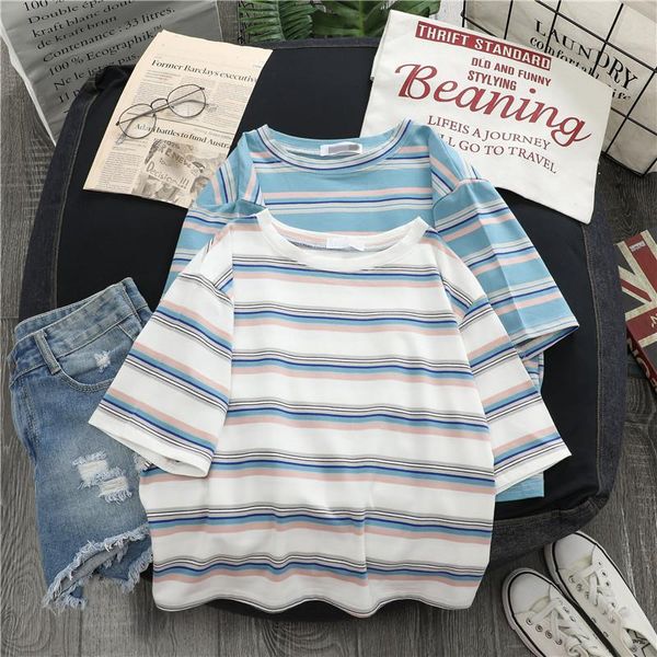 women's t-shirt striped women tees harajuku woman tshirts short sleeve t-shirts casual loose female tshirt for clothes, White
women's t-shirt striped women tees harajuku woman tshirts short sleeve t-shirts casual loose female tshirt for clothes, White