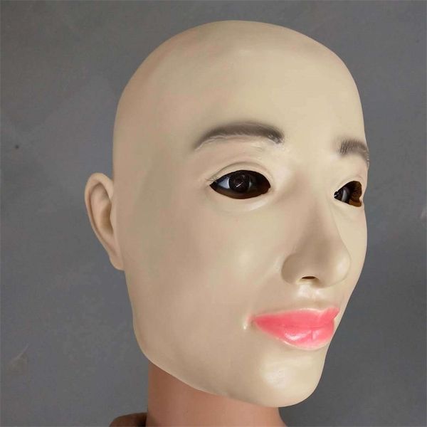 latex mask halloween creative mask latex bald beauty headgear 
latex mask halloween creative mask latex bald beauty headgear