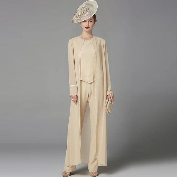 women's two piece pants champagne chiffon pantsuit women wedding suit mother of the bride dress 3 pcs evening custom guest, White
women's two piece pants champagne chiffon pantsuit women wedding suit mother of the bride dress 3 pcs evening custom guest, White