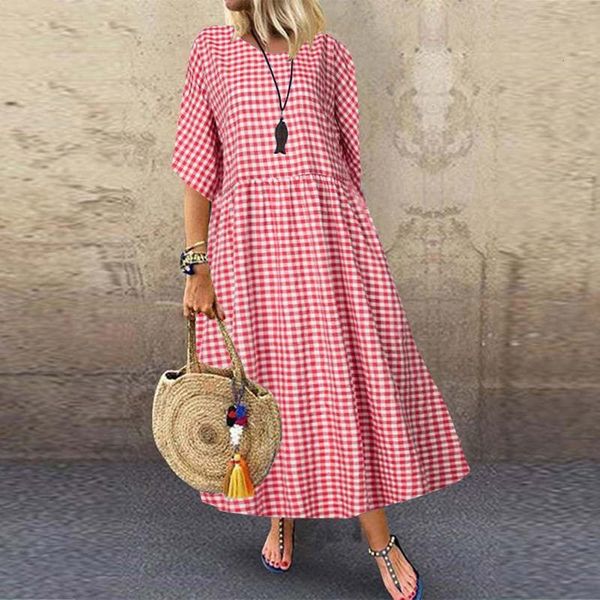 women plaid print summer 2021 female casual cotton linen maxi dress vestidos plus size ladies bohemian beach sundress#j30, Black;gray
women plaid print summer 2021 female casual cotton linen maxi dress vestidos plus size ladies bohemian beach sundress#j30, Black;gray