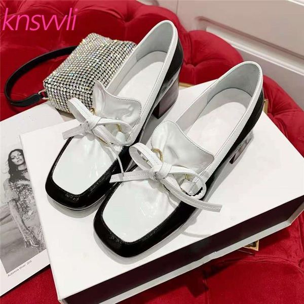 dress shoes metal buckle bow women chunky high heels runway party woman mixed color leather square toe retro pumps, Black
dress shoes metal buckle bow women chunky high heels runway party woman mixed color leather square toe retro pumps, Black