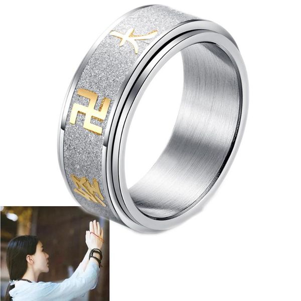 cluster rings mens great mercy amulet stainless steel symbol spinner mantra ring religious buddhist rotating engraved, Golden;silver
cluster rings mens great mercy amulet stainless steel symbol spinner mantra ring religious buddhist rotating engraved, Golden;silver
