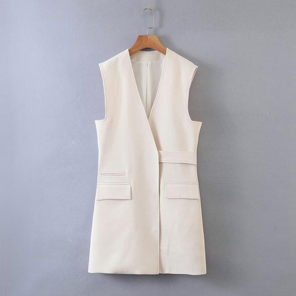 women's vests rr summer office lady straight v neck women fashion solid slim coats elegant pockets female ladies gv, Black;white
women's vests rr summer office lady straight v neck women fashion solid slim coats elegant pockets female ladies gv, Black;white