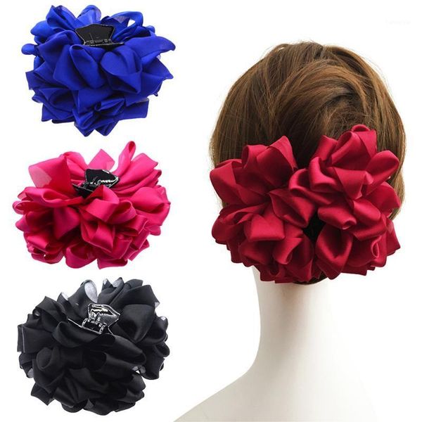 pc large silk flower bow hair claw jaw clips for women clamps girls' wedding barrettes accessories arrival1
pc large silk flower bow hair claw jaw clips for women clamps girls' wedding barrettes accessories arrival1