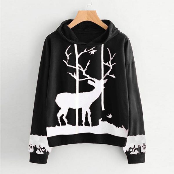 gym clothing women's winter fashion hoodie christmas monochrome reindeer print drawstring outdoor fitness running sports sweatshirt, White;black
gym clothing women's winter fashion hoodie christmas monochrome reindeer print drawstring outdoor fitness running sports sweatshirt, White;black