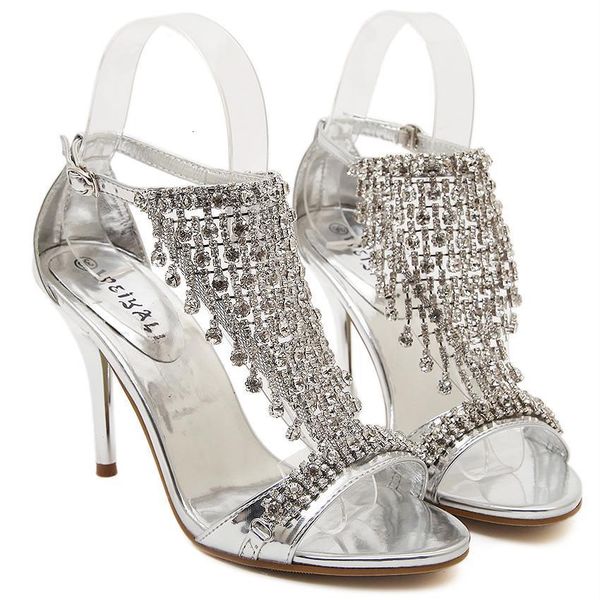 sandals gold silver dance shoes crystal diamond wedding shoes women high heel size 33 to 40 t9hc, Black 
sandals gold silver dance shoes crystal diamond wedding shoes women high heel size 33 to 40 t9hc, Black