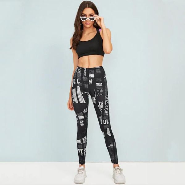 women's leggings fashion letter print stretch yoga pants legging body shaping women, Black
women's leggings fashion letter print stretch yoga pants legging body shaping women, Black