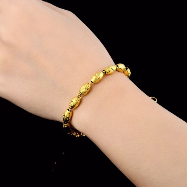 lucky bead bracelet for women men wrist chain fashion jewelry gift 18k yellow gold filled, Black
lucky bead bracelet for women men wrist chain fashion jewelry gift 18k yellow gold filled, Black