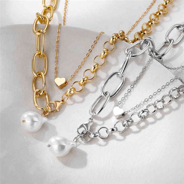 vintage bohemian heart baroque pearl pendant necklace women trendy charms chain necklaces for women choker collier jewelry gift, Silver
vintage bohemian heart baroque pearl pendant necklace women trendy charms chain necklaces for women choker collier jewelry gift, Silver
