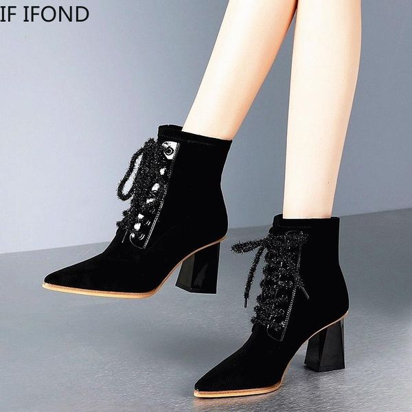 boots if ifond 2021 fashion all-match chunky high heels autumn booties pointed toe shoes women ankle flock velvet stretch, Black
boots if ifond 2021 fashion all-match chunky high heels autumn booties pointed toe shoes women ankle flock velvet stretch, Black