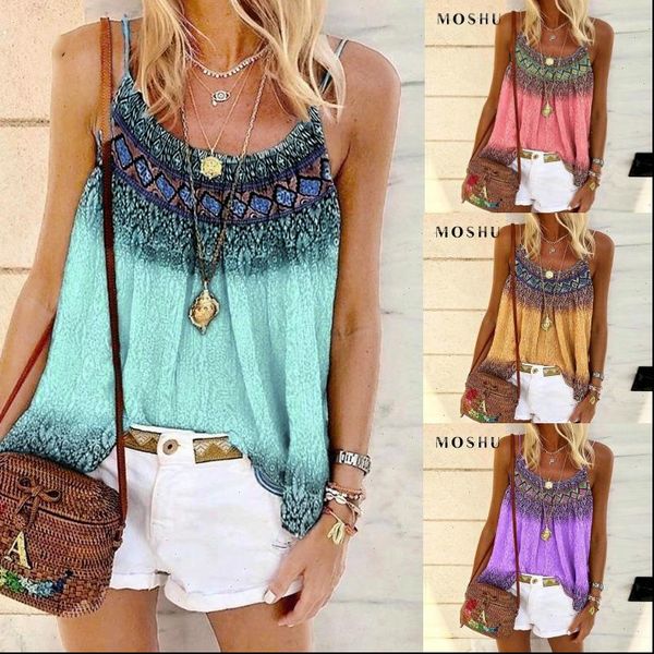 sphagetti summer casual strap womens tanks tees sleeveless vest clothing loose boho print femme, White
sphagetti summer casual strap womens tanks tees sleeveless vest clothing loose boho print femme, White
