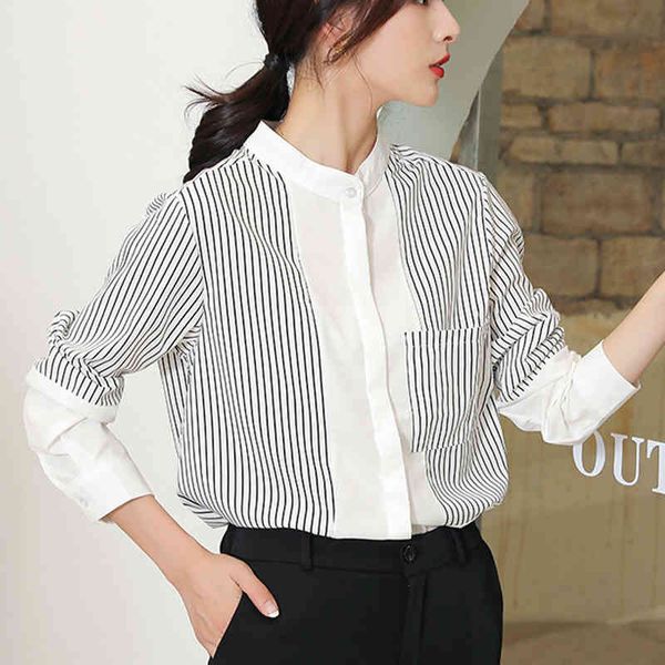 spring blusas mujer de moda loose chiffon women's harajuku shirt fashion stripe v-collar long sleeve women 18i 210420, White
spring blusas mujer de moda loose chiffon women's harajuku shirt fashion stripe v-collar long sleeve women 18i 210420, White