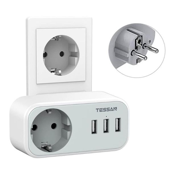smart power plugs tessan electrical plug with socket 3 usb ports eu adapter portable strip for european travel wall outlets
smart power plugs tessan electrical plug with socket 3 usb ports eu adapter portable strip for european travel wall outlets