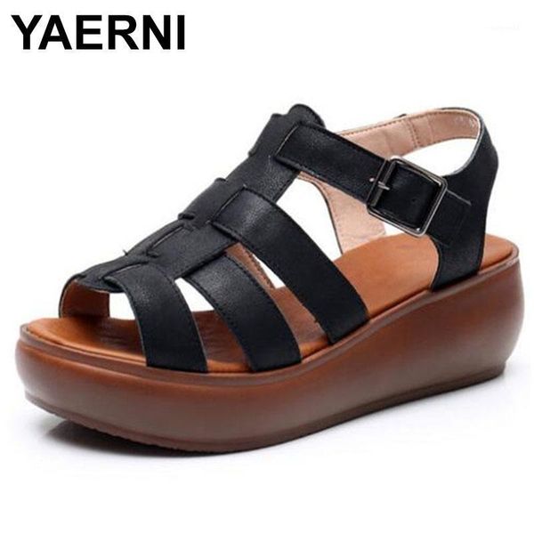 sandals yaerni2021 gladiator genuine leather for women wedge ladies high heel casual platform summer shoes1, Black
sandals yaerni2021 gladiator genuine leather for women wedge ladies high heel casual platform summer shoes1, Black