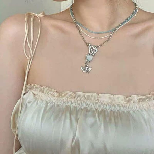 chokers ins blogger's same simple and fresh blue white bead necklace neckchain female choker wears clavicle chain, Golden;silver
chokers ins blogger's same simple and fresh blue white bead necklace neckchain female choker wears clavicle chain, Golden;silver