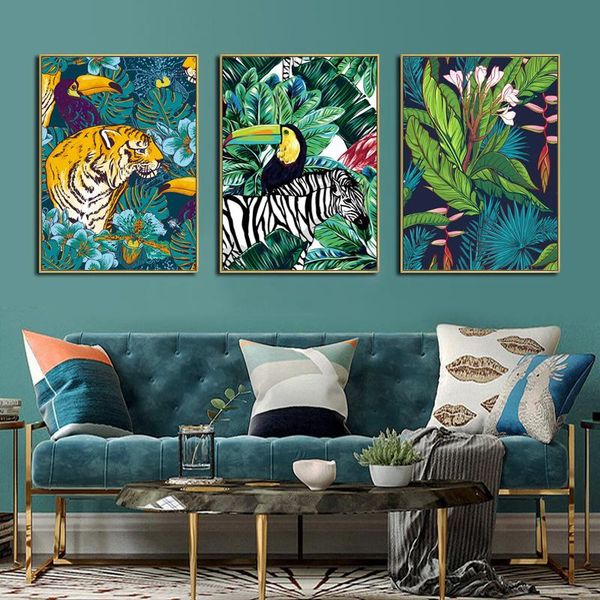 paintings canvas painting toucan flamingo tiger forest animal poster wall art and print picture nordic living room decoration
paintings canvas painting toucan flamingo tiger forest animal poster wall art and print picture nordic living room decoration