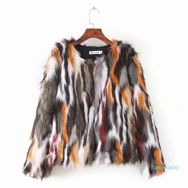 women's fur & faux fashion- women elegant coats colorful coat multicolor long sleeve collarless casual woman winter n30 zzum, Black
women's fur & faux fashion- women elegant coats colorful coat multicolor long sleeve collarless casual woman winter n30 zzum, Black
