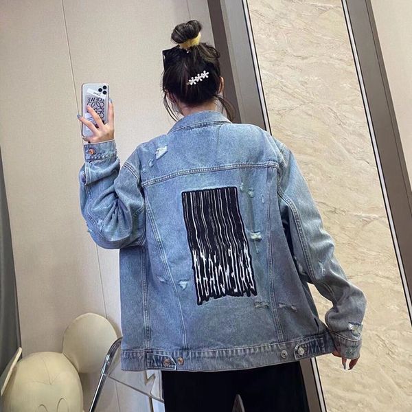 fashion women's jean jackets luxury brand designer oversize hole vintage coat autumn winter casual street wear clothing with mulit pock, Black;brown
fashion women's jean jackets luxury brand designer oversize hole vintage coat autumn winter casual street wear clothing with mulit pock, Black;brown