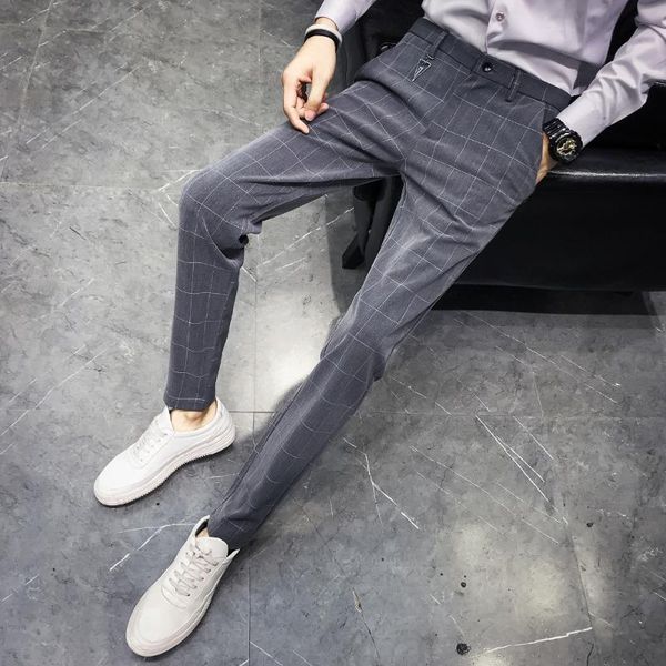 men's pants autumn dress men brand business formal wear pant slim fit plaid casual suit clothes 2021 trousers male, Black
men's pants autumn dress men brand business formal wear pant slim fit plaid casual suit clothes 2021 trousers male, Black