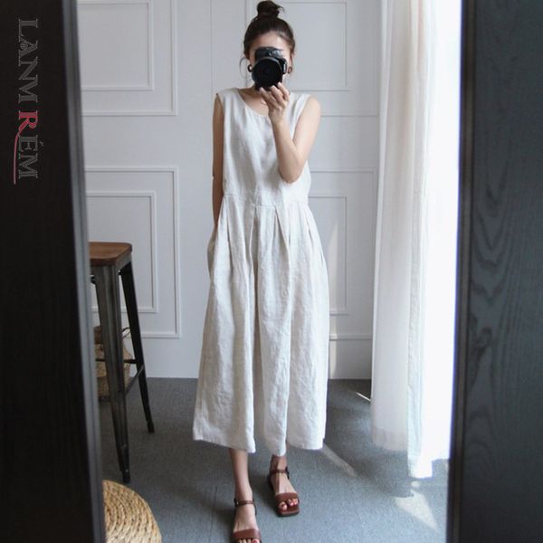 women's black mid-length large size cotton linen dress round neck sleeveless loose fit fashion trendy summer 210507, Black;gray
women's black mid-length large size cotton linen dress round neck sleeveless loose fit fashion trendy summer 210507, Black;gray