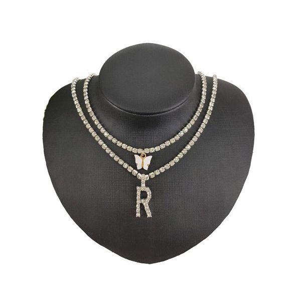 letter necklace tennis chain with butterflies double layer crystal a-z 26 initials jewelry gift pendant necklaces, Silver
letter necklace tennis chain with butterflies double layer crystal a-z 26 initials jewelry gift pendant necklaces, Silver